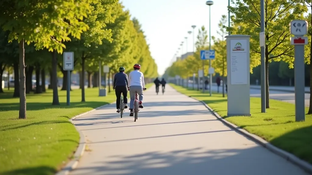 Daugavpils centrs, velo infrastruktūra, moderns pilsētas celiņš